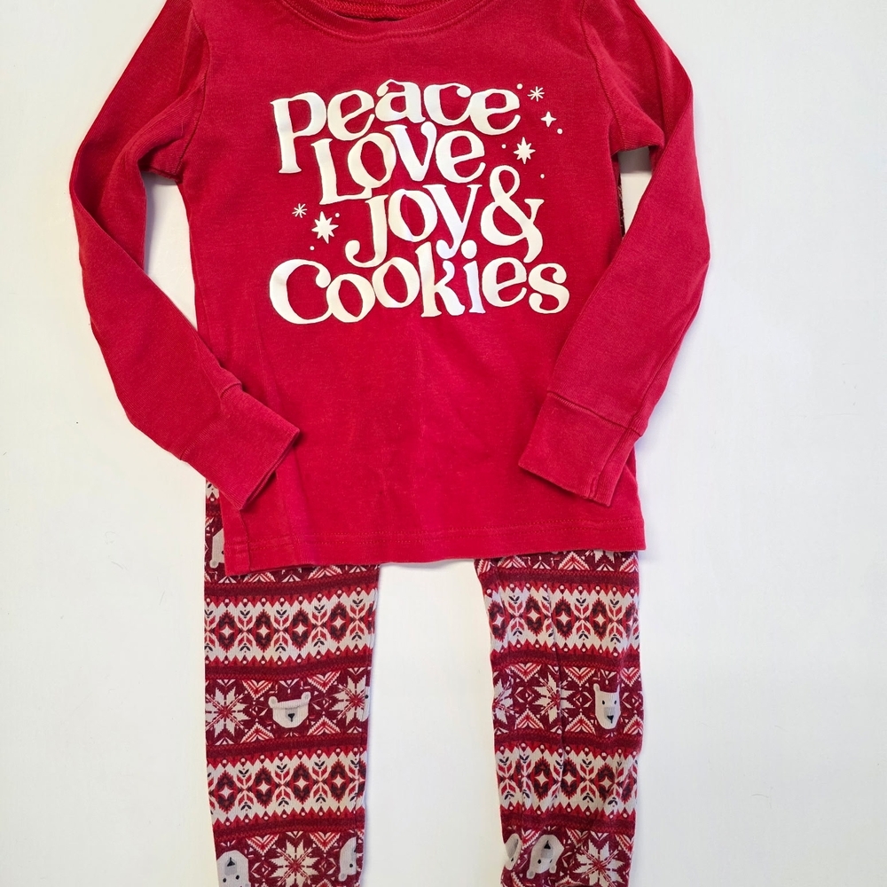 Old Navy Red and White Patterned Top